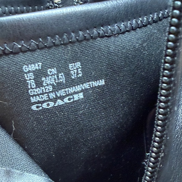 Coach Black Leather Ankle Booties - Picture 2 of 7